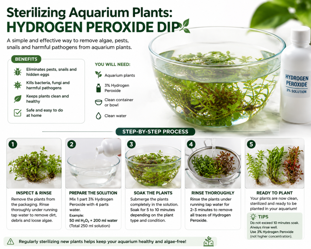 Sterilizing Aquarium Plants: Hydrogen Peroxide Dip